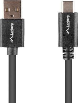Kabllo USB Lanberg USB A në USB C, 1.8m, Quick Charge 3.0, e zezë