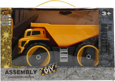 Lodër kamion shkarkues Mega Creative 481902, me kaçavidë, plastik, i verdhë