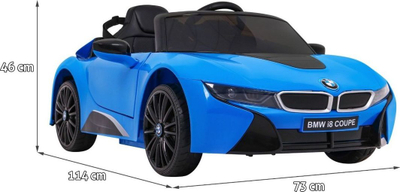 Makina elektrike lodër BMW i8 Coupe, 12V, telekomandë prindërore, blu