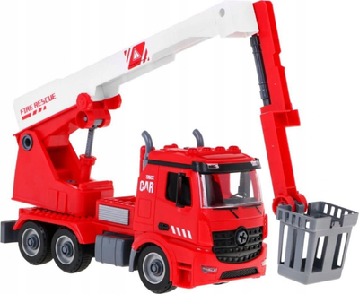 Set loje zjarrfiksa Yiwan Toys Fire Brigade 2 in 1, kamion me drita edhe zëra, helmetë edhe gjojna, shumëngjyrësh