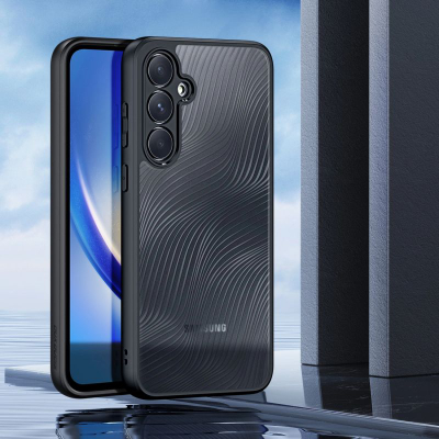 Mbulesë telefoni DUX DUCIS Flowing Lines për Samsung A15 A25 A35 A55 A06 A16 A26 A36 A56, e fortë, e zezë