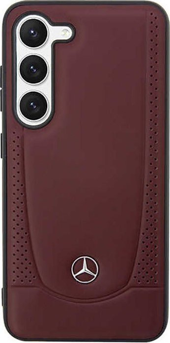 Këse telefoni Mercedes Urban Line Leather për Samsung Galaxy S23, lëkurë origjinale, e kuqe