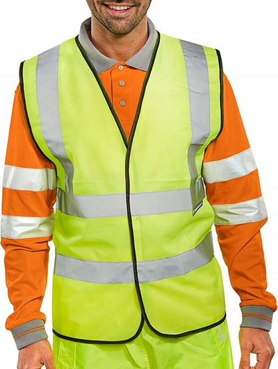 Jelek pune Beeswift Hi Vis Full App G, EN ISO 20471 Class 2, madhësia 3XL, i verdhë neoni