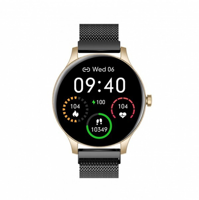 SmartWatch GARETT CLASSY GOLD-BLACK, STEEL (IP68 waterproof)