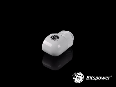Lidhës këndor PC BitsPower BP-DW90R, 1/4", rrotullues, i bardhë