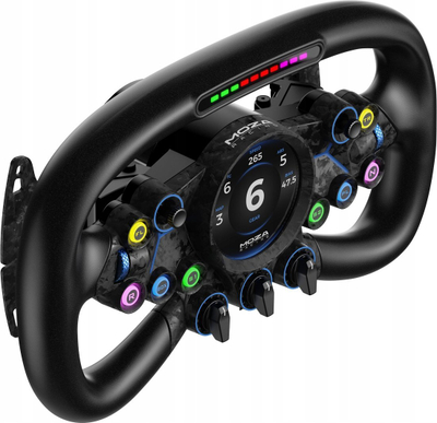 Timon lojërash MOZA Racing Vision GS RS064, profesional, shumë butona, i zi