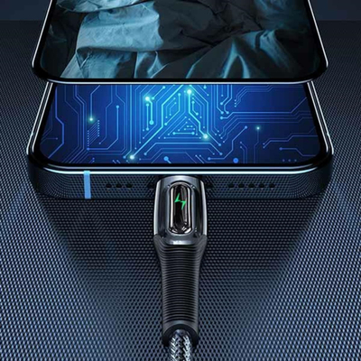Kabllo USB Usams Usa001058, USB C në Lightning, 1.2 m, e zezë