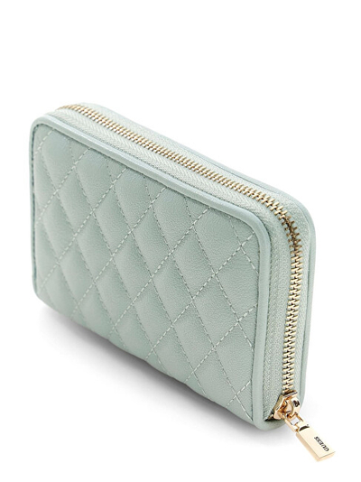 Portofol Guess Atabey Medium, me zinxhir, jeshile light sage