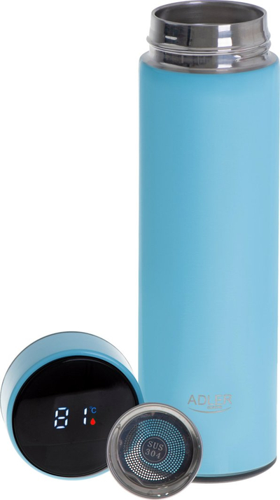Termos Adler AD 4506, me ekran LED temperature, 473 ml, blu
