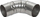 Gyp qoshe oxhaku Wade Ventilation Technology 116120000, 90°, D 120 mm, metalik