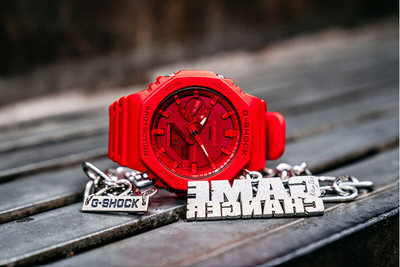 Orë për femra Casio G-Shock Original Carbon Core Guard hCA3362, e kuqe