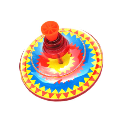 Lodër rrotulluese Chuc Top, 15 cm, transparente me ngjyra