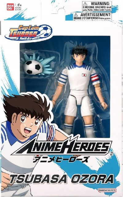 Figurë aksioni Bandai Anime Heroes Tsubasa Ozora, 17 cm, me gjëra shtesë, e bardhë
