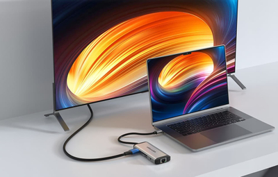 Hub USB C Vention THAHB, HDMI, 3x USB 3.0, gri argjendtë
