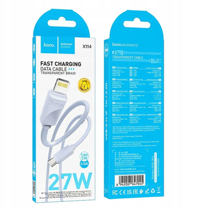 Kabllo karikues HOCO Energy PD, Lightning në USB, 1m, blu