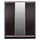 Dollap rrëshqitës ADLER HM2461.02, melaminë, 183x60x220 cm, me pasqyrë, wenge i errët