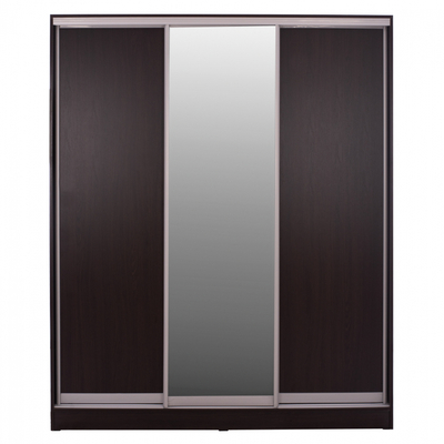 Dollap rrëshqitës ADLER HM2461.02, melaminë, 183x60x220 cm, me pasqyrë, wenge i errët