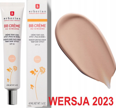Krem fytyre BB Erborian Au Ginseng Nude, SPF 20, 40ml