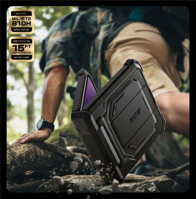 Kuti mbrojtëse i-Blason Armorbox për Samsung Galaxy Z Flip7, me këmbëz, me xham për ekran, e zezë