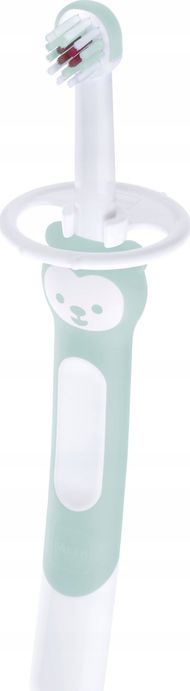 Furçë dhëmbësh për foshnje MAM Baby’s Brush, me stopper sigurie, blu