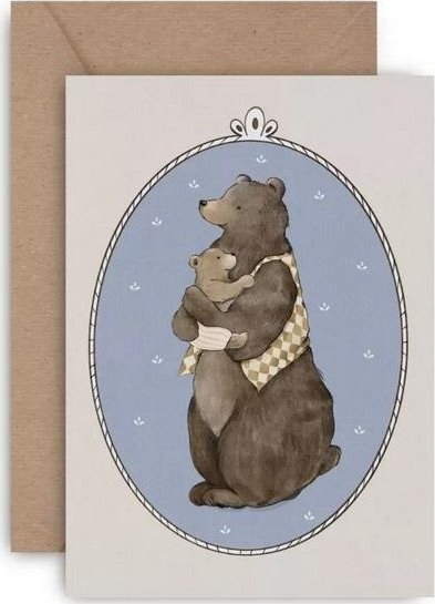 Kartolinë urimi Talking Tables Card Dad Daddy Bear, për baballarë, me ari babaxhan