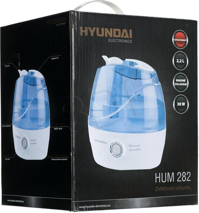 Lagështues ajri Hyundai HUM 282, 2.2L, 30W, i bardhë me blu