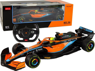 Makina me telekomandë Rastar McLaren F1 MCL36, shkalla 1:12, sportive, portokalli e zezë