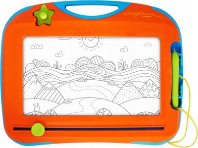 Tabelë vizatimi Mini Megasketcher, magnetike, portative, portokalli shumëngjyrëshe