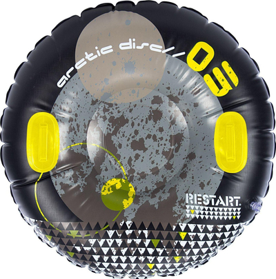 Rreth dëbore me fryrje Restart Arctic Disc, PVC që s’ngrin kollaj, me doreza, i zi gri e verdhë
