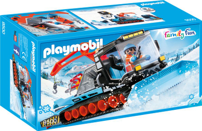 Lodër makinë bore Playmobil Snow Groomer, seri FamilyFun, shumëngjyrëshe
