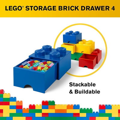 Kоцка LEGO,со фиока, мала (4), сина