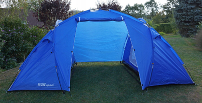 Семејна шатра KUBISPORT Family Tent, 4 лица, две спални соби, зелена