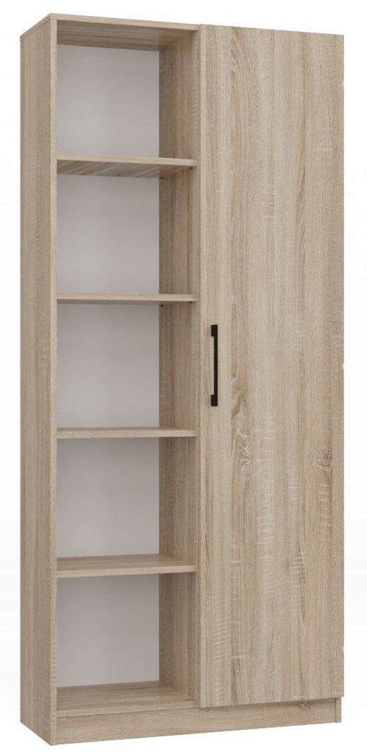 Raft librash Topeshop Large, 10 rafte, 80x30x182 cm, sonoma oak