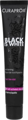 Pasta dhëmbësh Curaprox Black is White, 90 ml, zbardhuese, me fluor
