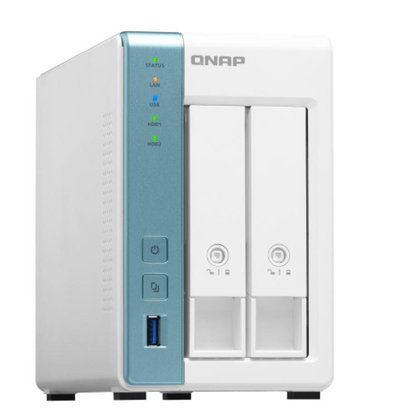 NAS QNAP TS-231P3, 2-Bay, 2GB RAM, i bardhë