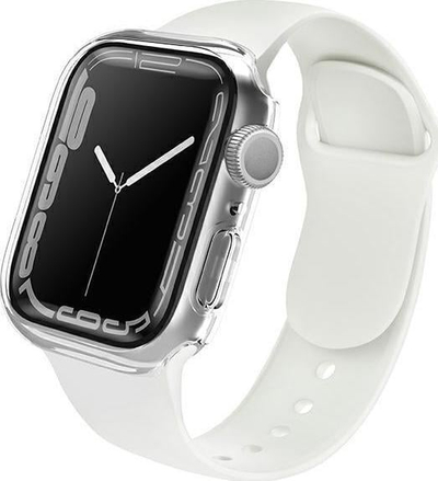 Mbrojtëse UNIQ Legion për Apple Watch Series 7 41mm, kornizë polikarbonat me xham të kalit, transparente