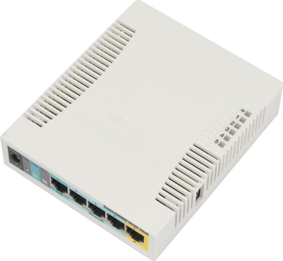 Access point MikroTik RB951Ui 2HnD, WiFi 2.4GHz, 5 porta Ethernet, i bardhë