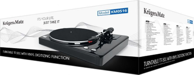 Gramafon Kruger&amp;Matz TT-501, USB, 33/45 rpm, i zi
