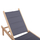Karrige plazhi Milos prej hiri 204x65x31,5-92,5Hcm (HM10650.02), gri