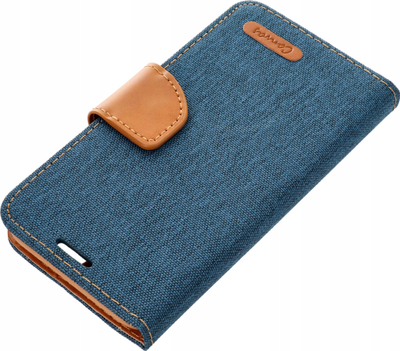 Kapak telefoni OEM Canvas Book për Xiaomi Redmi 13C POCO C65, me portofol, magnetik, blu navy