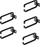 Set mbajtës kabllosh 1U D-ring, vertikal, për rack 19", 5 copë, i zi