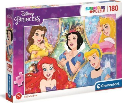 Puzzle Clementoni Princess 29311, 180 copëza, 48.5 x 33.5 cm, shumëngjyrësh