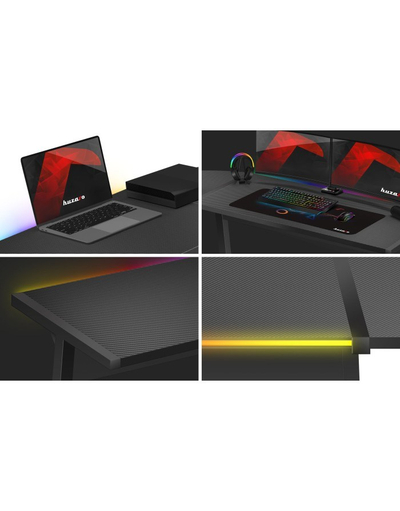 Tavolinë lojërash Huzaro Hero 6.0, RGB LED, e zezë