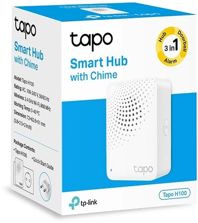TP-Link Tapo H100 Паметен IoT Хаб, Бел