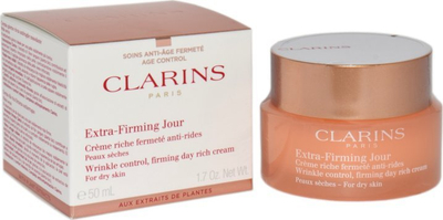 Krem ditor për fytyrë Clarins Extra-Firming, për lëkurë të thatë, 50 ml