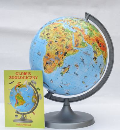 Зоолошки едукативен глобус, 22 cm, шарен
