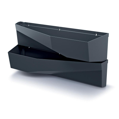 Set vazo vertikale Prosperplast Flowerpot, 4 module, antracit