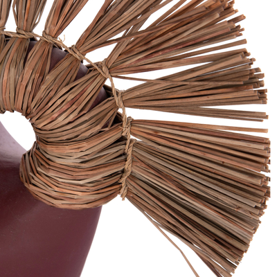 Vazo dekorative HomeMarkt Alica2, terrakotë, 44x18x50cm, burgundy