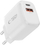 Karikues muri Tech-Protect NCA20, 20W PD QC3.0, USB-A USB-C, me kabllo USB-C në Lightning, i bardhë