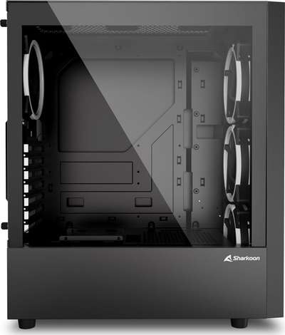 Kasa PC Sharkoon Wave ARGB, midi ATX, xham i temperuar, e zezë